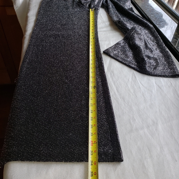 RAMY BROOK Gavin Metallic Sequin Wide-Leg Pants Sz 4 - Picture 11 of 13